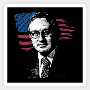 Henry Kissinger with American Flag Sticker